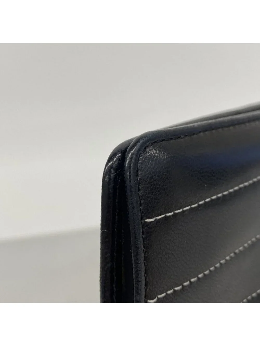 Chanel Wallet Mademoiselle Lambskin Black Silver